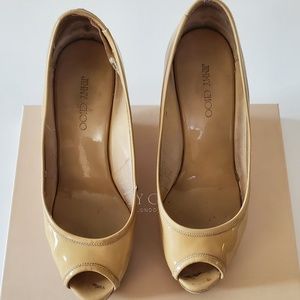 Jimmy Choo patent leather wedges